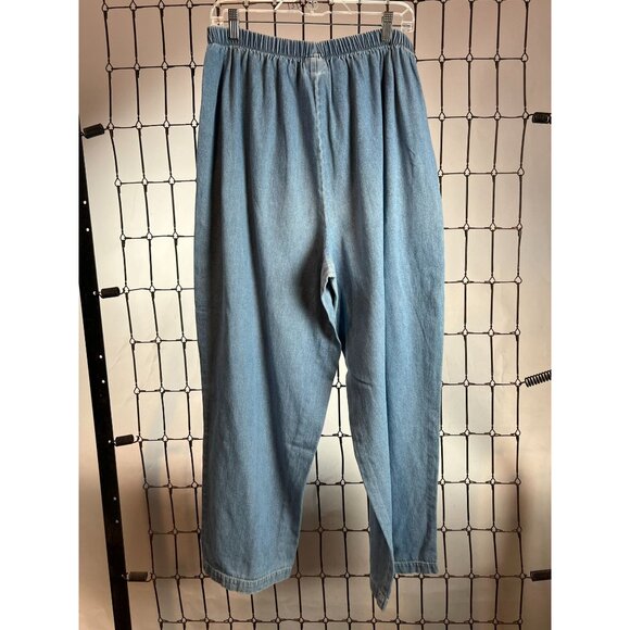 Vintage Studio 1X Denim Drawstring Elastic Waist Tapered Pants Womens Relaxed Fi - Picture 15 of 16